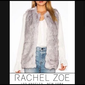 Rachel Zoe Gray fur vest